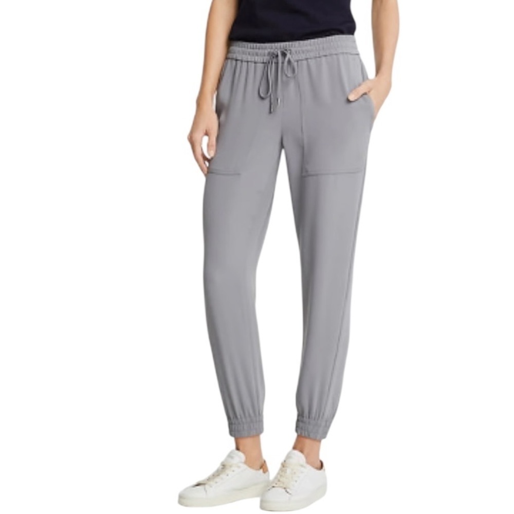 Ann Taylor Jogger Pants Women’s XS Gray Pull-On Elastic Waist 25.5” Inseam